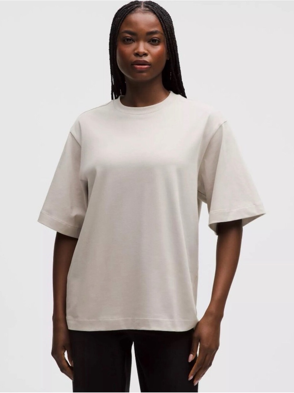 lululemon Heavyweight Cotton Oversized T-Shirt Down Size S NWT - Picture 2 of 6